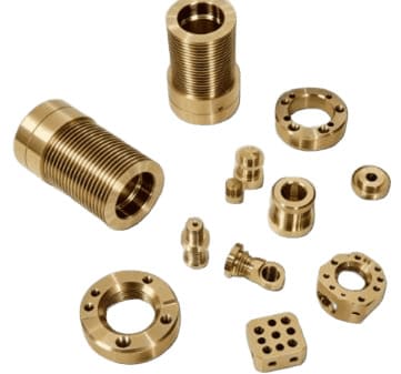 Various copper prototype parts.